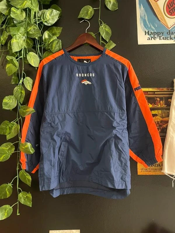 Puma Denver Broncos Windbreaker Vintage 2000s Navy Blue Orange Streetwear NFL Pu – photo 13